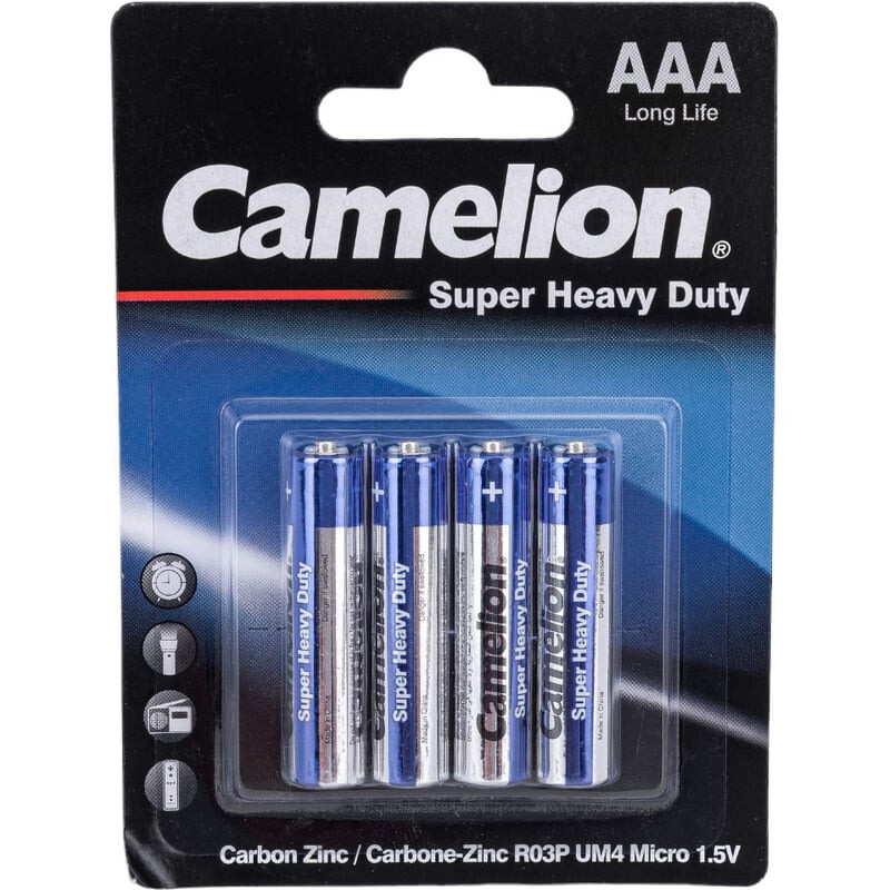 Батарейка Camelion Blue R03P-BP4B (AAA, 4 шт.) - 3214