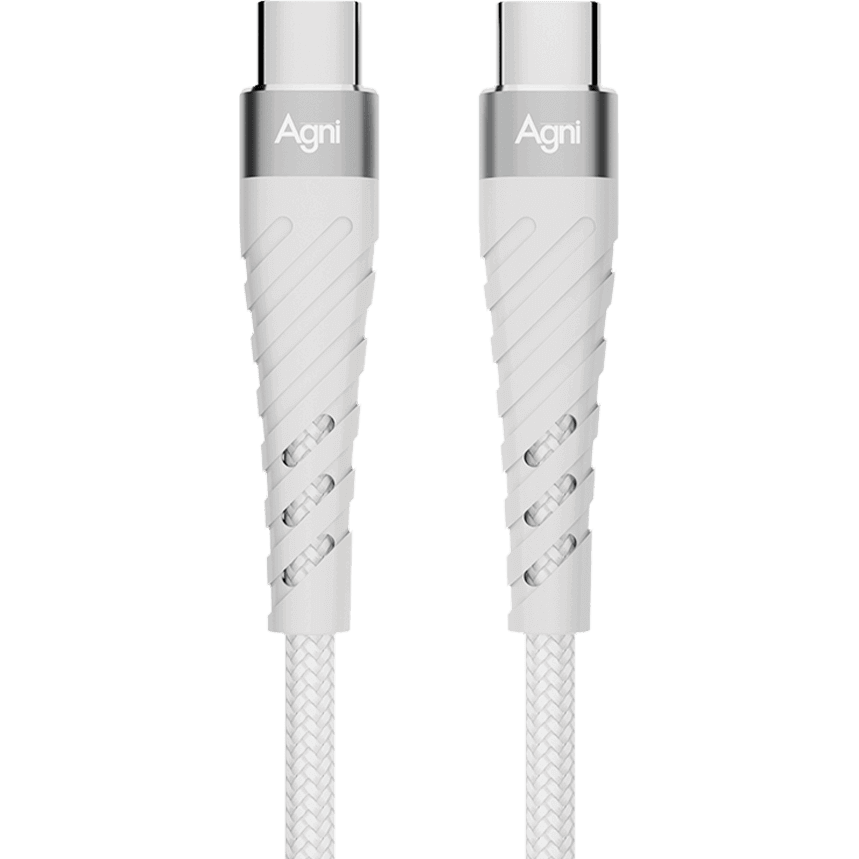 Кабель USB Type-C - USB Type-C, 1м, AGNI UC412-24-100W-CC White - UC412-24-100W-CC-white - фото 2