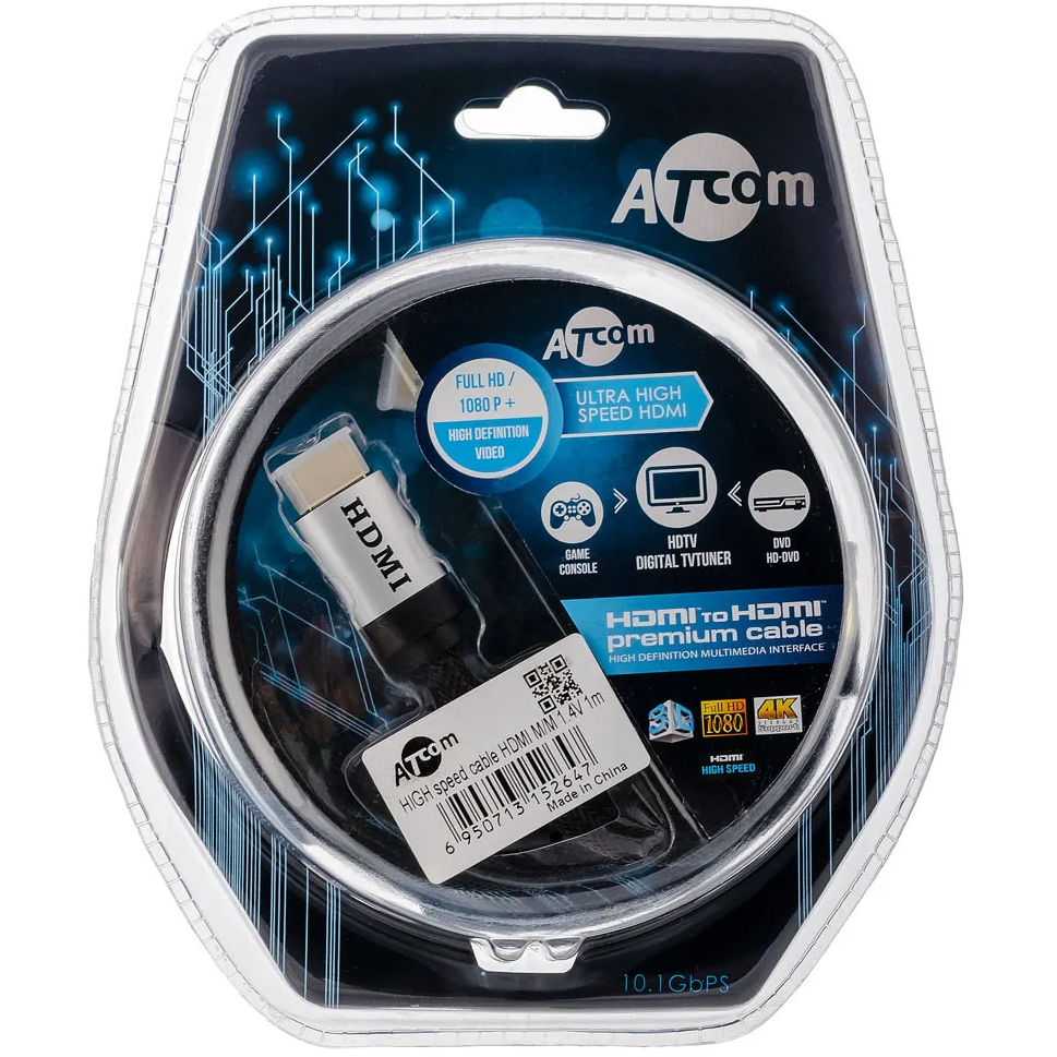 Кабель HDMI - HDMI, 1м, ATCOM AT5264 - фото 3