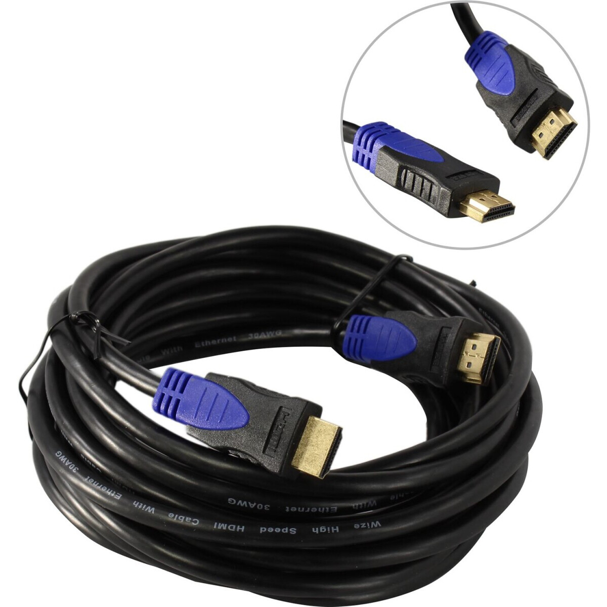 Кабель HDMI - HDMI, 5м, Wize WAVC-HDMI-5M - фото 2