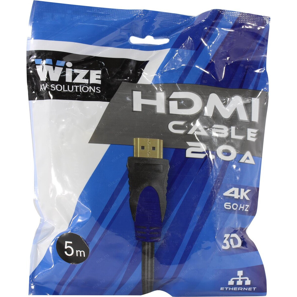 Кабель HDMI - HDMI, 5м, Wize WAVC-HDMI-5M - фото 4