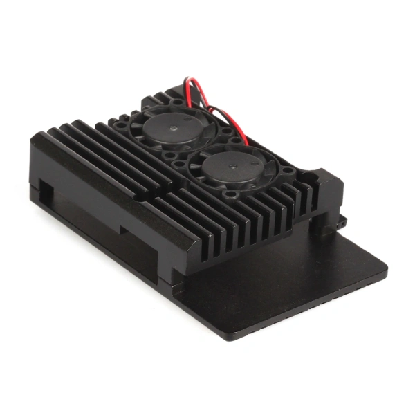 Корпус для одноплатного компьютера QUMO RS010 Aluminium Case with Double Black Fans - 32886