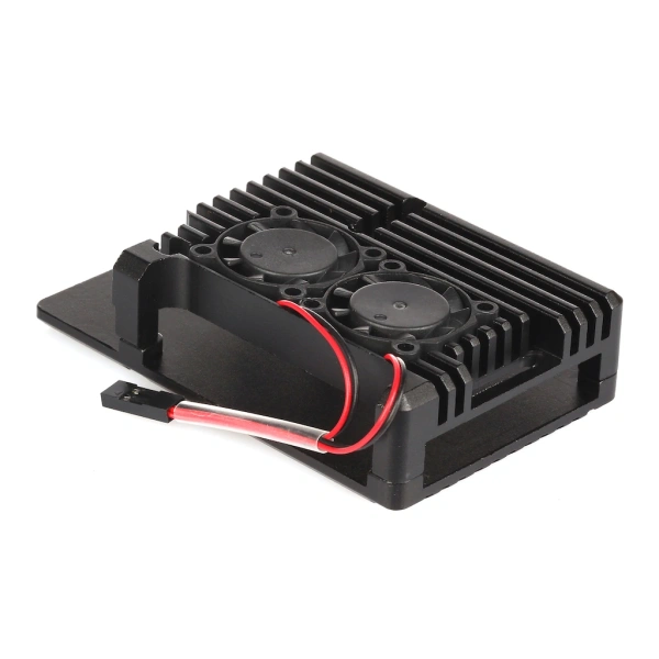 Корпус для одноплатного компьютера QUMO RS010 Aluminium Case with Double Black Fans - 32886 - фото 2