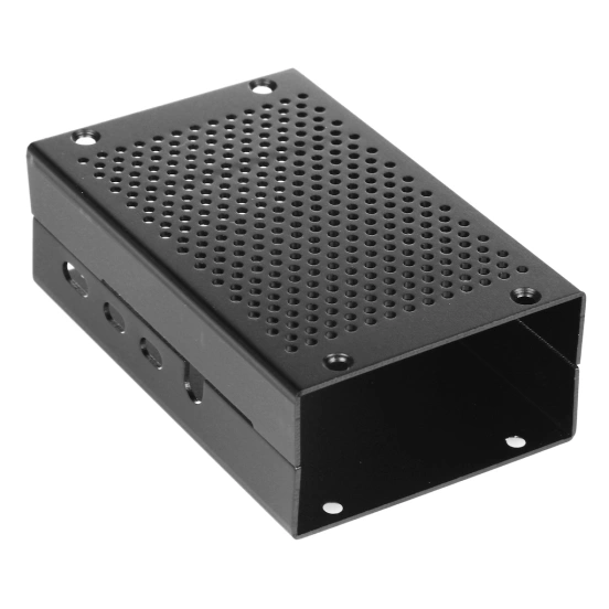 Корпус для одноплатного компьютера QUMO RS026 Aluminium Case for Raspberry Pi 4 Black - 32898 - фото 3
