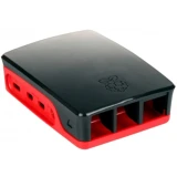 Корпус для одноплатного компьютера QUMO RS033 ABS Plastic case for Raspberry Pi 4 Black/Red (32918)