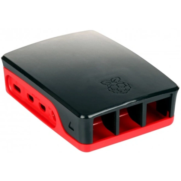 Корпус для одноплатного компьютера QUMO RS033 ABS Plastic case for Raspberry Pi 4 Black/Red - 32918