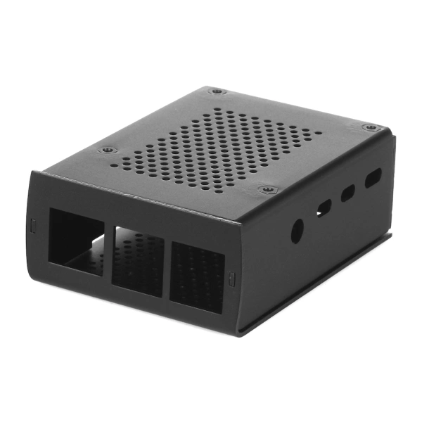 Корпус для одноплатного компьютера QUMO RS035 Aluminium Case for Raspberry Pi 4 Black - 32901 - фото 2