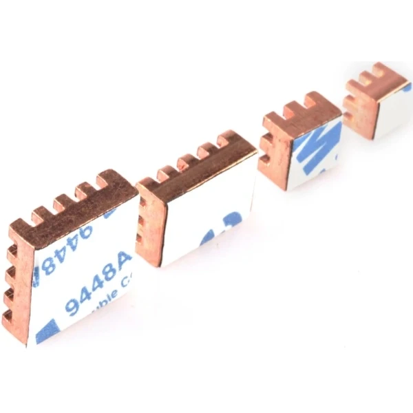 Радиатор для одноплатного компьютера QUMO RS015 Сopper Heat Sink for Raspberry Pi 4B/3B/3/2 - 32891 - фото 2