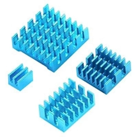 Радиатор для одноплатного компьютера QUMO RS057 Heat Sink Set Aluminum for Raspberry Pi 5 Blue - 51381