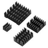 Радиатор для одноплатного компьютера QUMO RS058 Heat Sink Set Aluminum for Raspberry Pi 5 Black (51382)