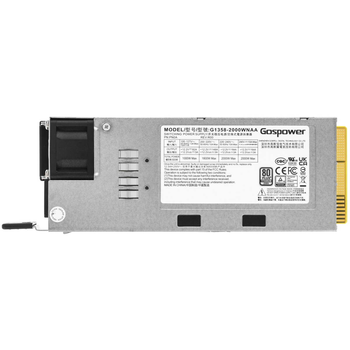 Блок питания Gospower G1358-2000WNAA 2000W OEM