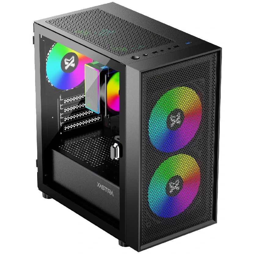 ..... Корпус XASTRA A305M 3ARGB Black Б/У, царапина на боковой крышке - A305M-2FC14A-1FC12A-D - фото 4