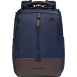Рюкзак для ноутбука Piquadro Travel Laptop Backpack 14" Fabric Blue/Dark Brown (CA6823W138) (CA6823W138/BLUTM)
