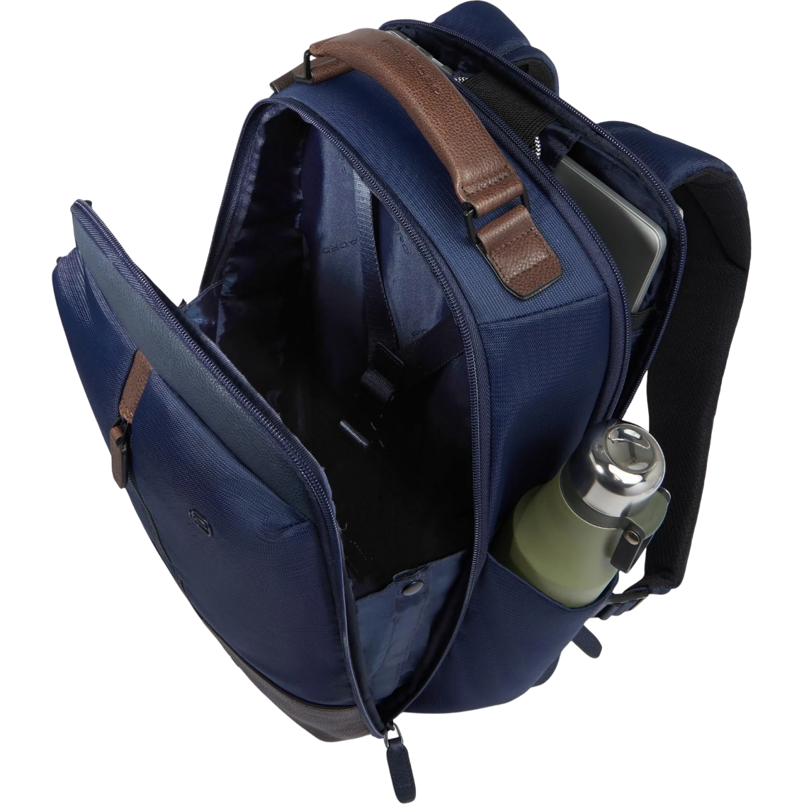 Рюкзак для ноутбука Piquadro Travel Laptop Backpack 14" Fabric Blue/Dark Brown (CA6823W138) - CA6823W138/BLUTM - фото 3