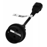 Кабель питания Schuko (F) - C14, 0.23м, Powercom SCUT IEC320 to Type-F