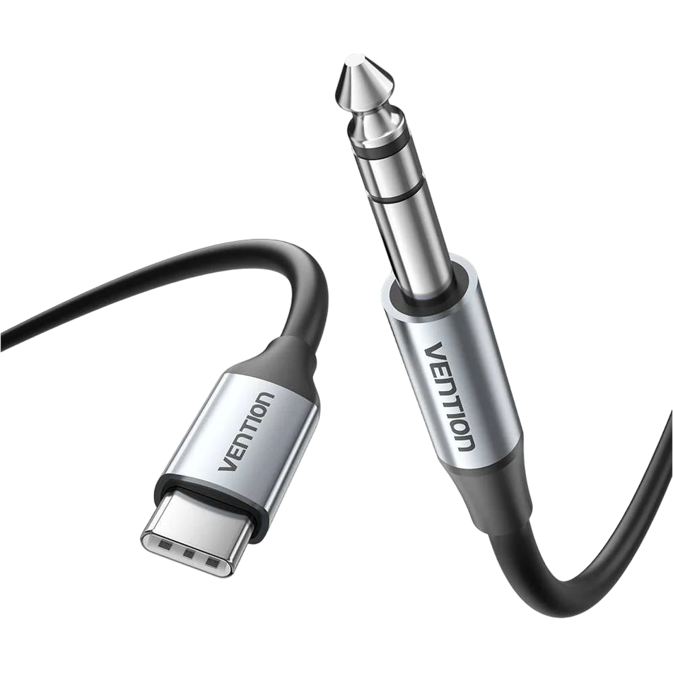 Кабель USB Type-C - 6.3 Jack, 1м, Vention BIJHF - BIJHF  - фото 2