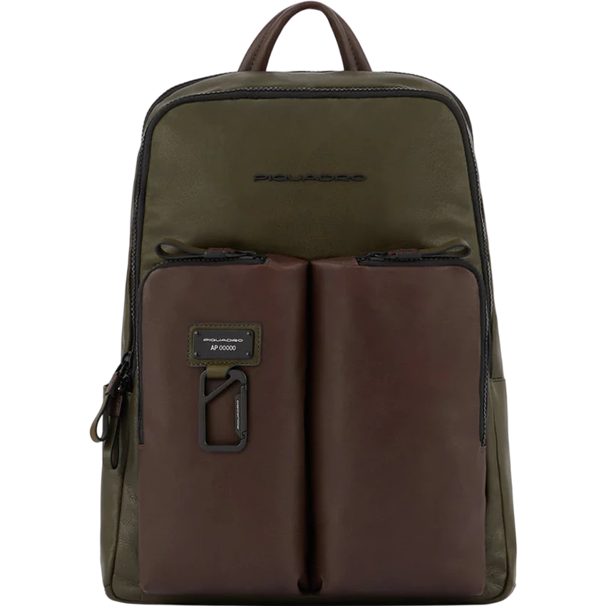 Рюкзак для ноутбука Piquadro Laptop Backpack 14" Green/Brown (CA3869AP) - CA3869AP/VETM - фото 2