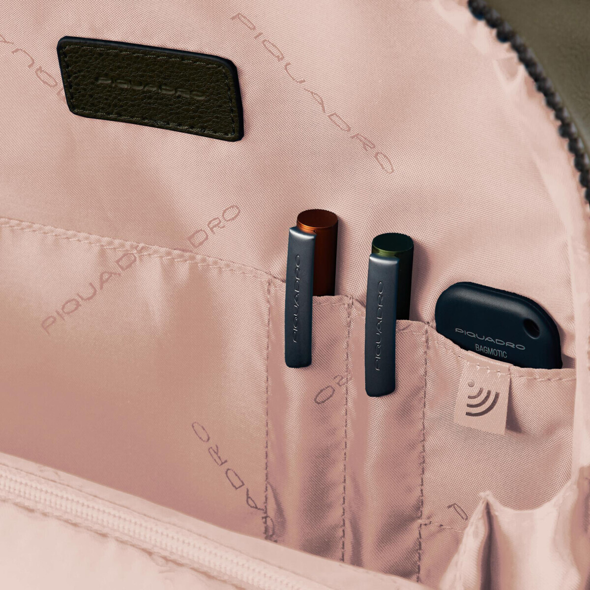 Рюкзак для ноутбука Piquadro Laptop Backpack 14" Green/Brown (CA3869AP) - CA3869AP/VETM - фото 3