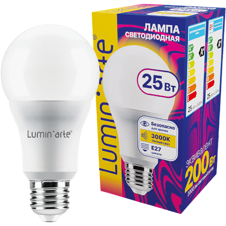 Светодиодная лампочка Lumin'arte LSTD-A65-25W3KE27 (25 Вт, E27)