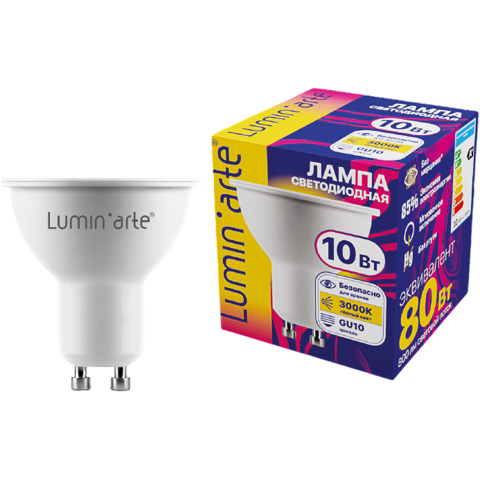 Светодиодная лампочка Lumin'arte LSTD-PAR16-10W3KGU10 (10 Вт, GU10)