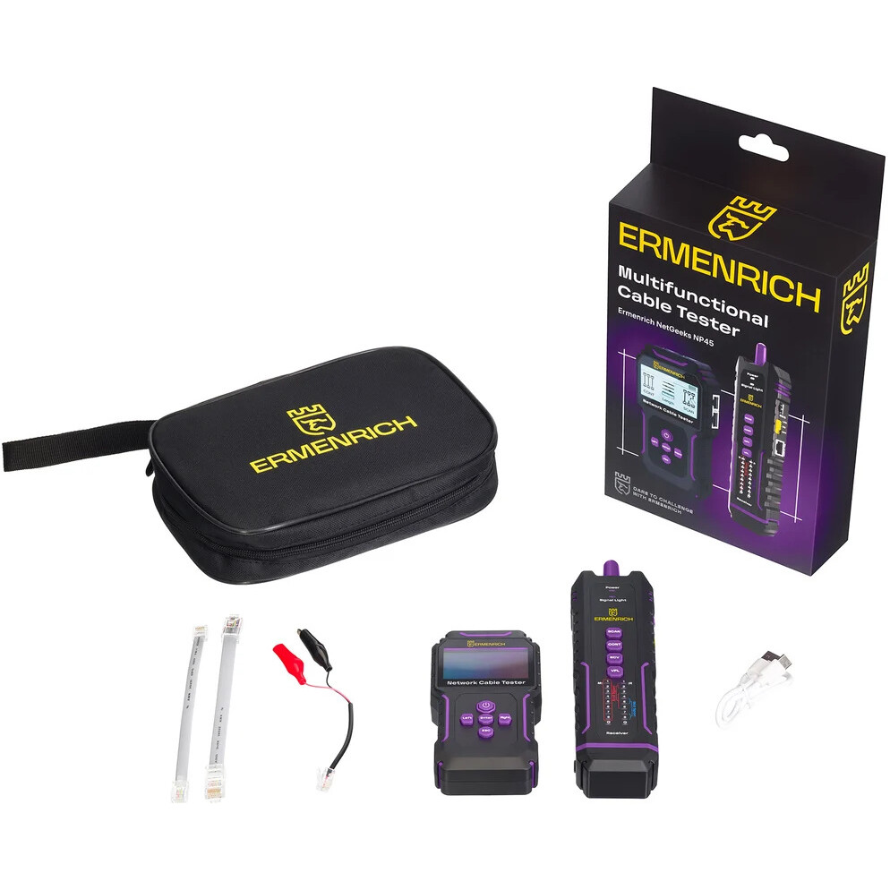 Кабельный тестер ERMENRICH NetGeeks NP45 - 84554 - фото 8