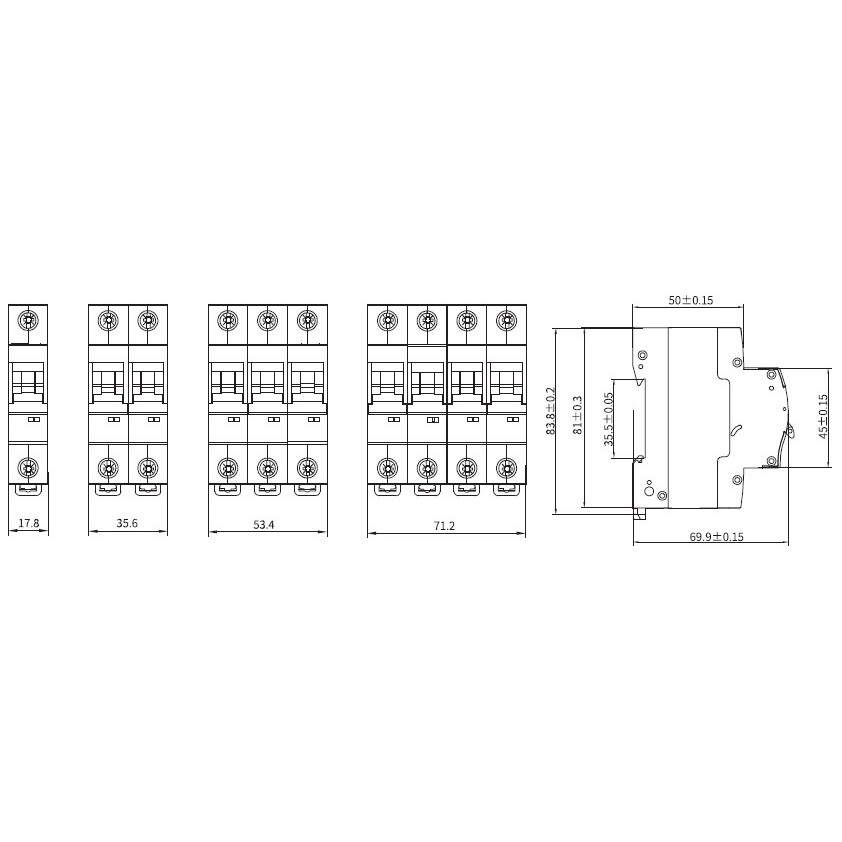 Автоматический выключатель DKC MD63N-4PC50 - фото 5