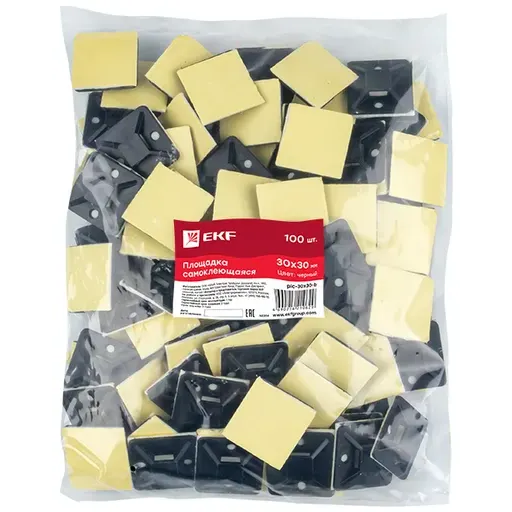 Площадка для стяжек EKF plc-30x30-b, 100 шт. - фото 5
