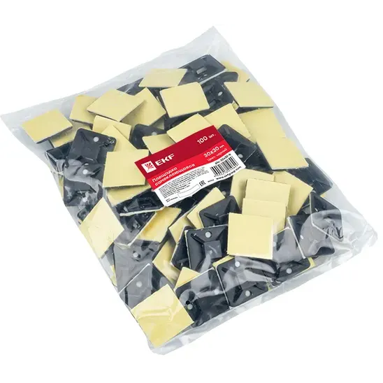 Площадка для стяжек EKF plc-30x30-b, 100 шт. - фото 6