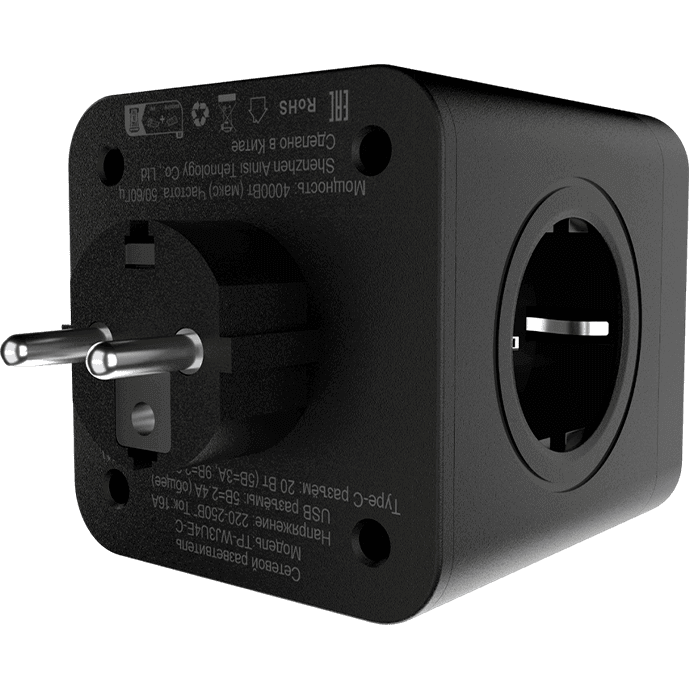 Сетевой разветвитель AGNI TP-WJ3U4E-C-Black - фото 2