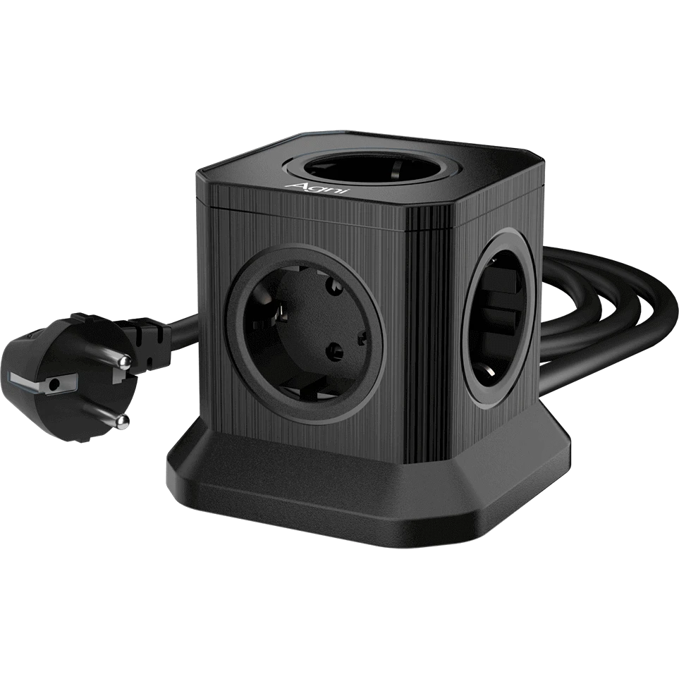 Сетевой фильтр AGNI TP-VE4U5E-2m-Black