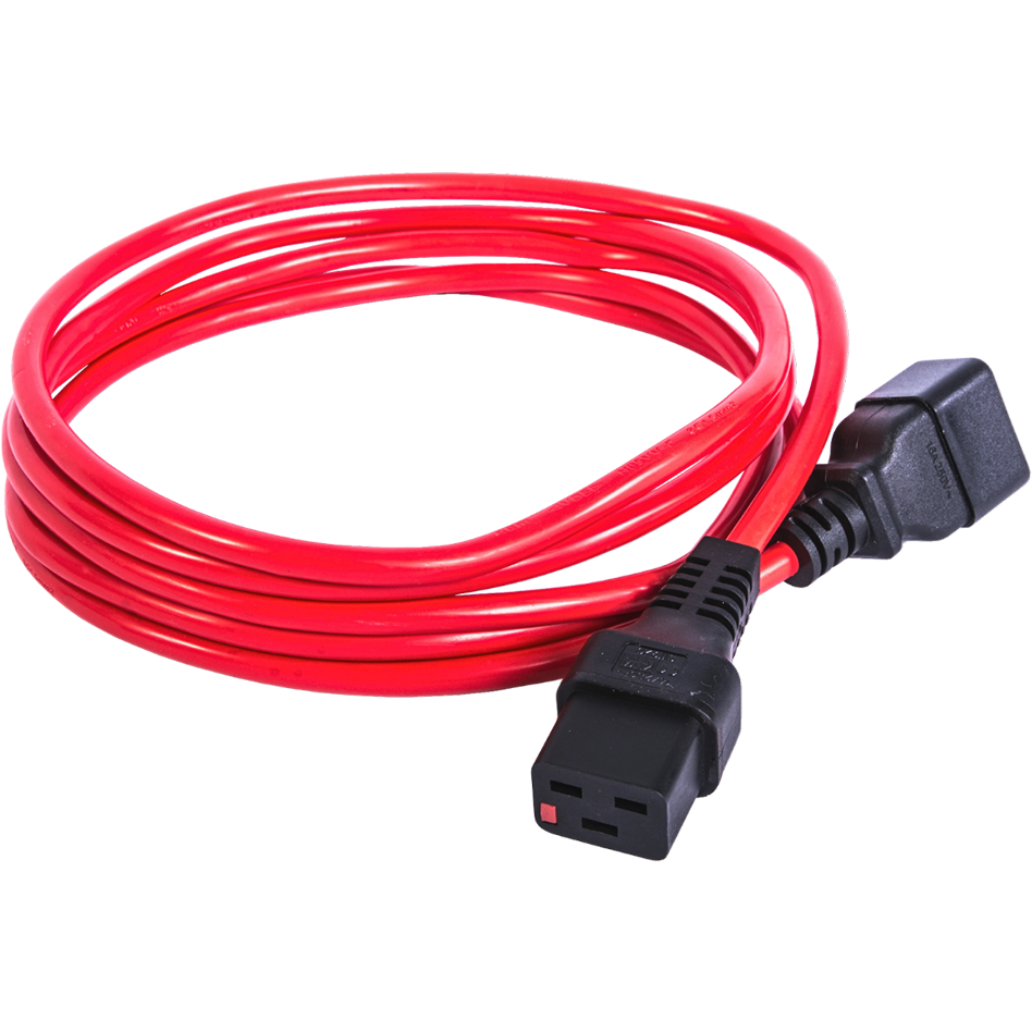 Кабель питания C19 - C20, 1.8м, ЦМО R-16-Cord-C19-C20-1.8-Red