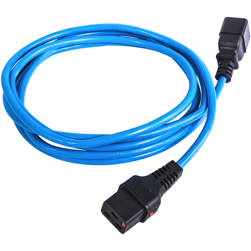 Кабель питания C19 - C20, 3м, ЦМО R-16-Cord-C19-C20-3-Blue