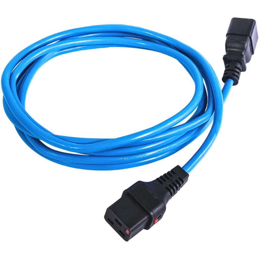 Кабель питания C19 - C20, 3м, ЦМО R-16-Cord-C19-C20-3-Blue