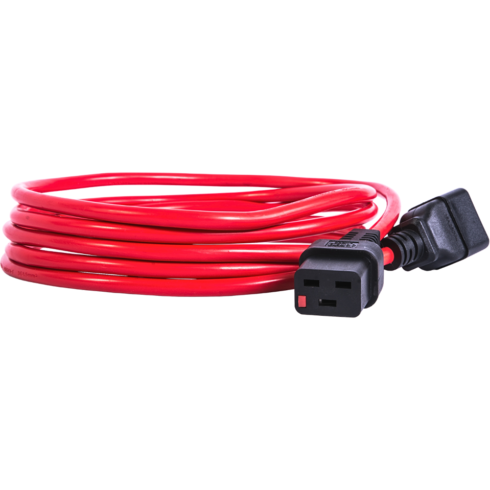 Кабель питания C19 - C20, 3м, ЦМО R-16-Cord-C19-C20-3-Red - фото 2