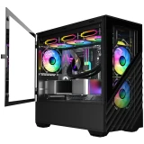 ..... Корпус 1STPLAYER DK D7 Black (0090) Б/У вмятины на верхних углах корпуса (D7-BK-3F1)