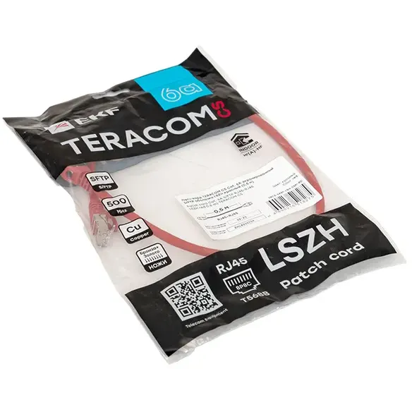 Патч-корд EKF TRCS-6ASF-LSH-1M-RD, 1м - фото 6