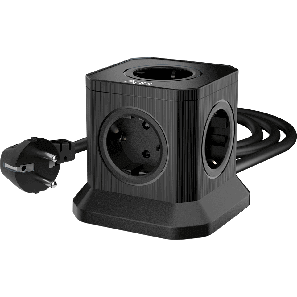 Сетевой фильтр AGNI TP-VE4U5E-3m-Black