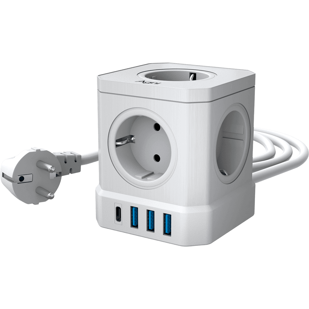 Сетевой фильтр AGNI TP-VE4U5E-C-2m-White