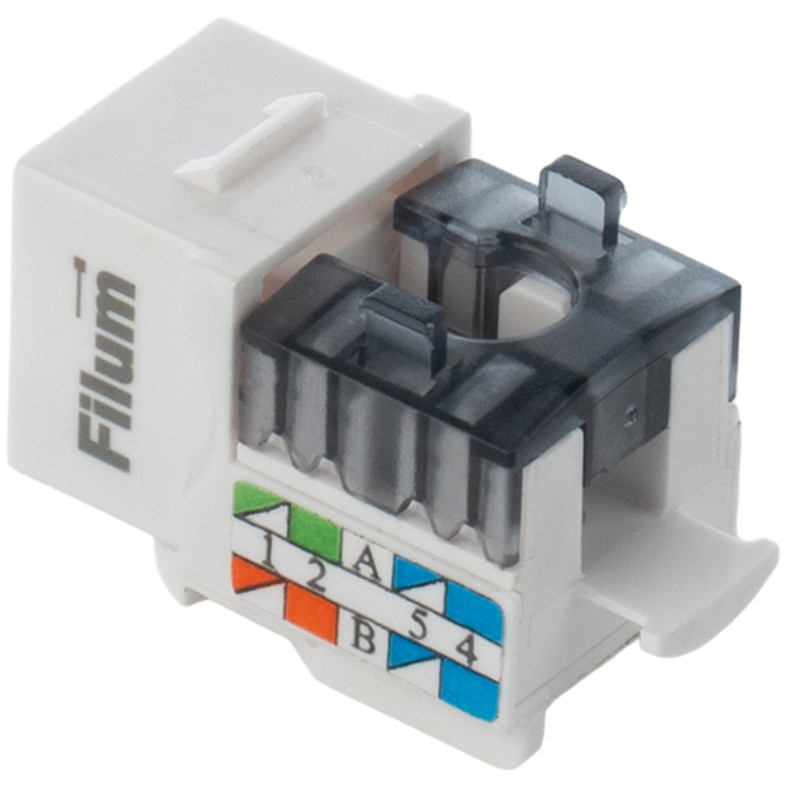 Вставка RJ-45 Filum FL-KJ-U5E-WT-90 - фото 2