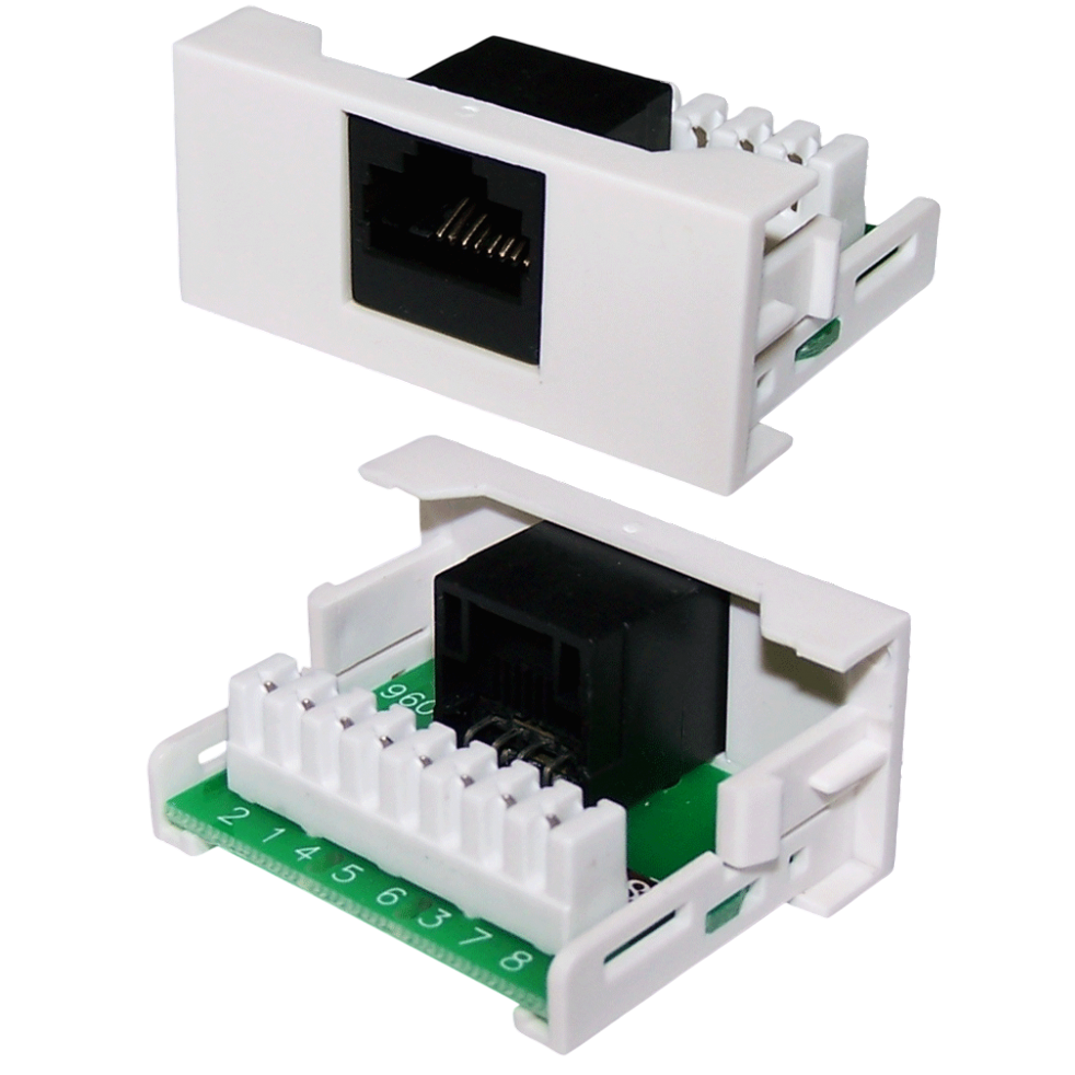 Вставка RJ-45 Lanmaster LAN-WA-LP-45/6-WH