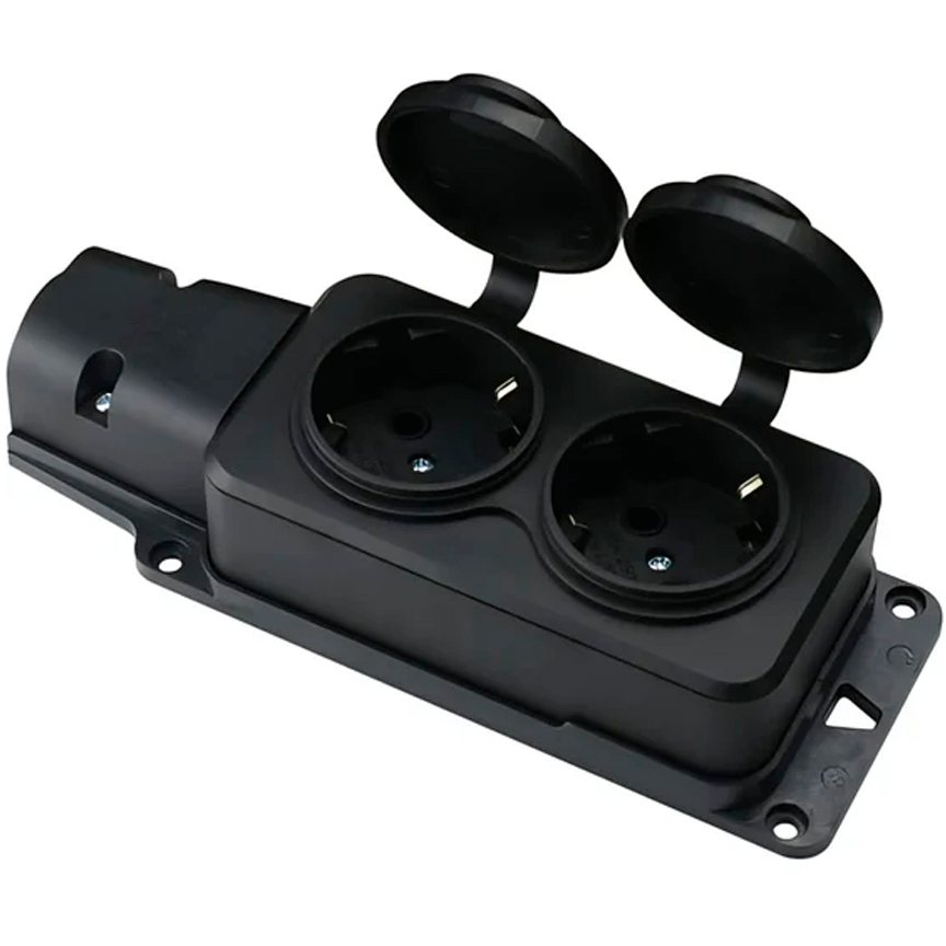 Колодка удлинителя Filum FL-SB-2EU-IP44-BK