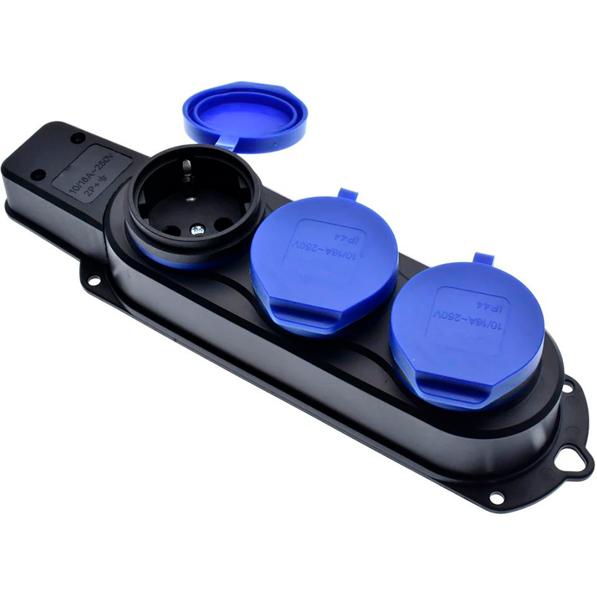 Колодка удлинителя Filum FL-SB-3EU-IP44-BL