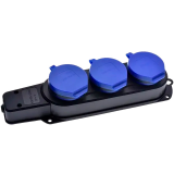 Колодка удлинителя Filum FL-SB-3EU-IP44-BL