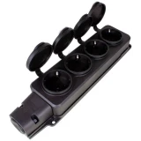 Колодка удлинителя Filum FL-SB-4EU-IP44-BK