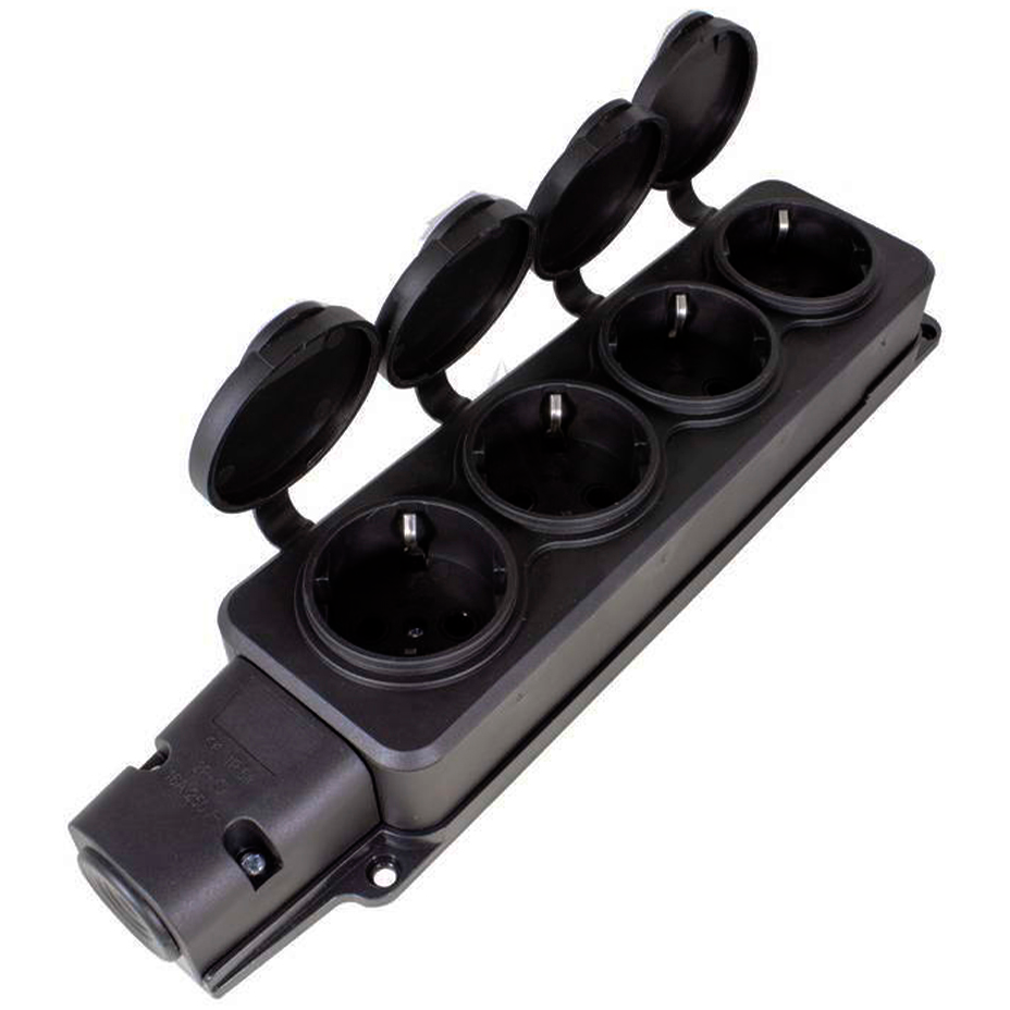 Колодка удлинителя Filum FL-SB-4EU-IP44-BK