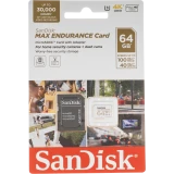 Карта памяти 64Gb MicroSD SanDisk Max Endurance + SD адаптер (SDSQQVR-064G-GN6IA)