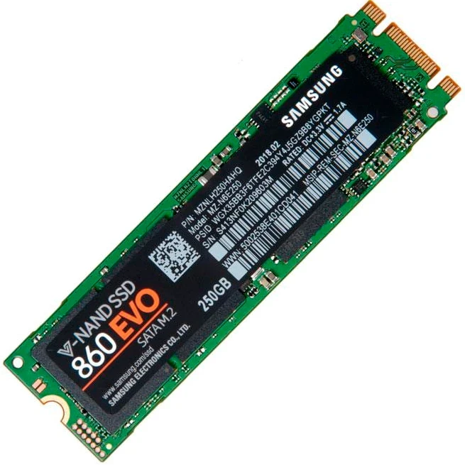 ..... Накопитель SSD 250Gb Samsung 860 EVO (MZ-N6E250BW) (1349) Б/У - фото 2