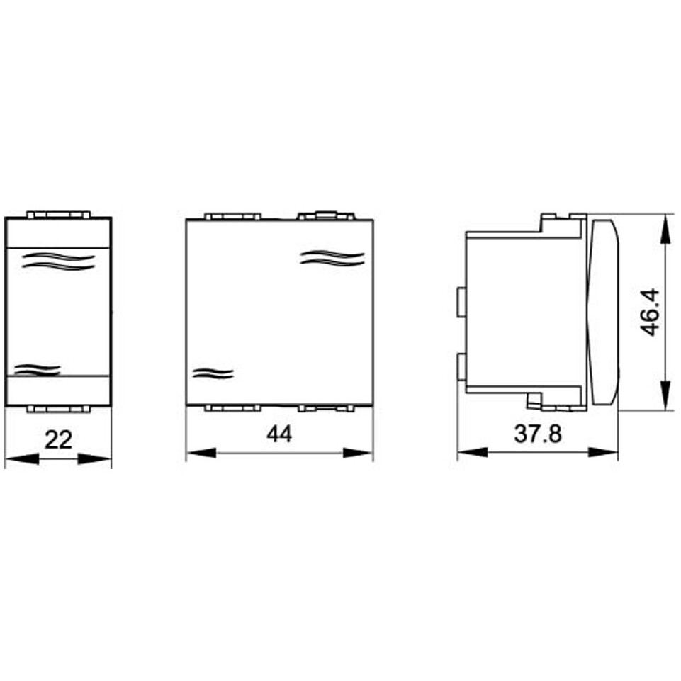 Выключатель DKC Brava 76022B - фото 4