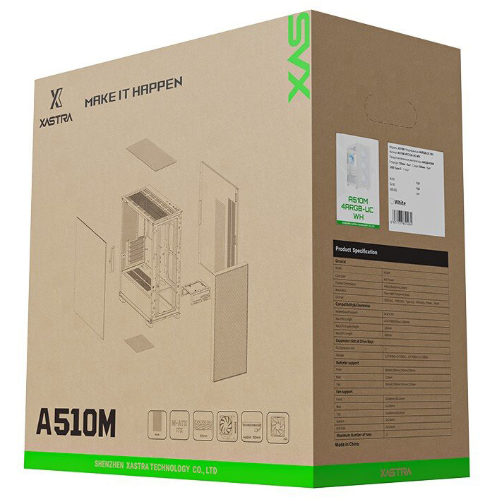 Корпус XASTRA A510M 4ARGB-UC White - A510M-4FC12A-UC-WH - фото 13