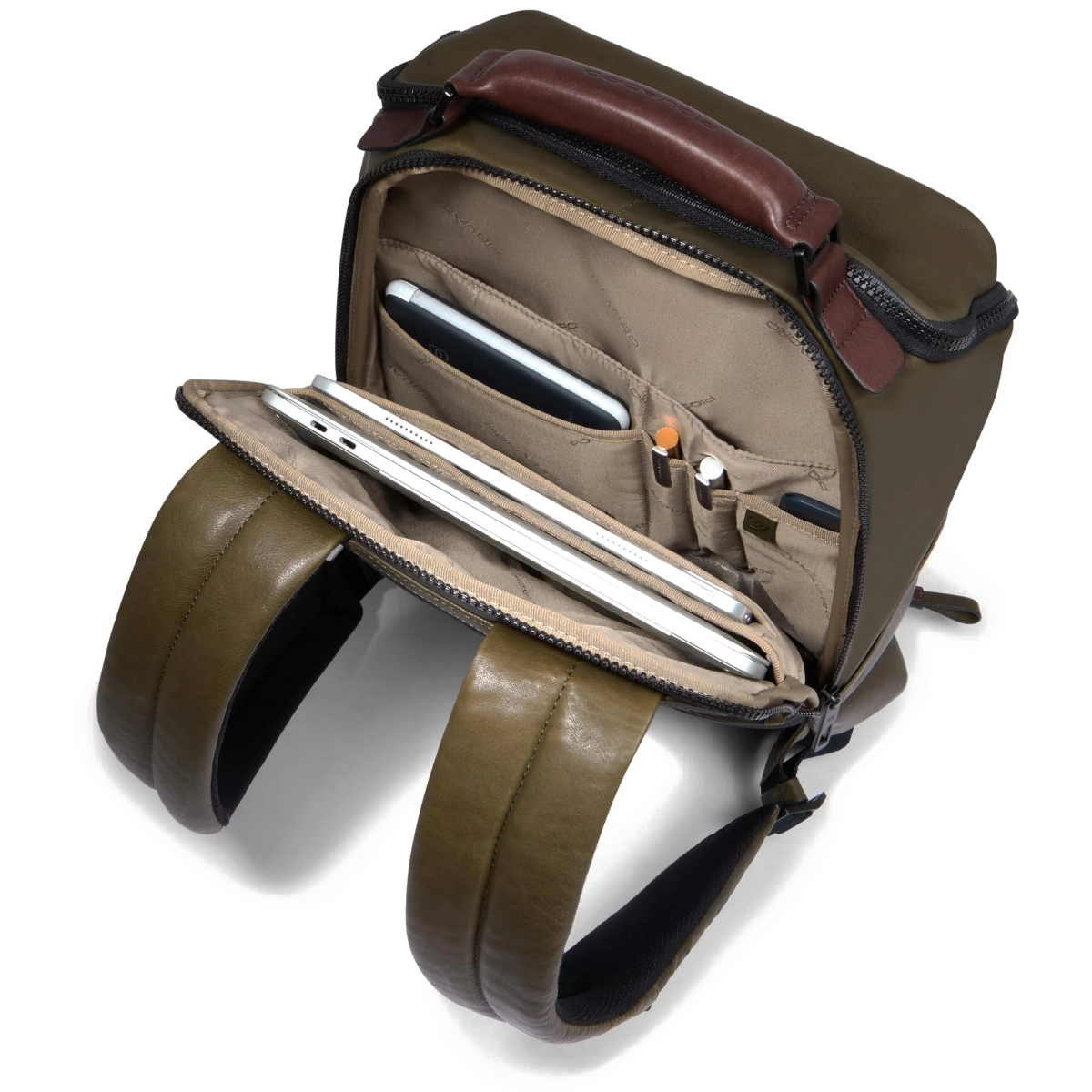 Рюкзак для ноутбука Piquadro Travel Laptop Backpack 15.6" Brown (CA6645AP) - CA6645AP/TM - фото 3